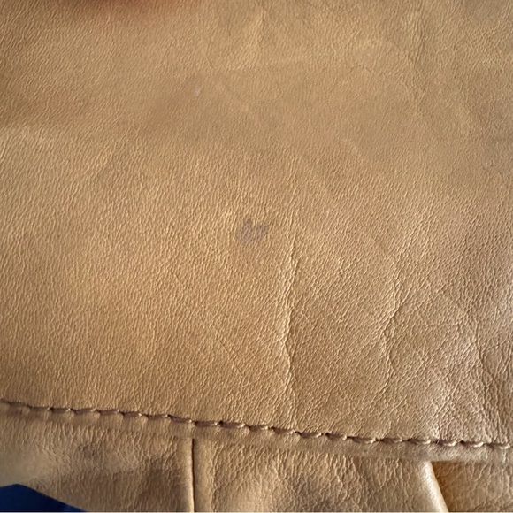 B Makowsky mustard Leather / Silvertone Hardware Shoulder Bag vintage Y2K 90’s - Picture 13 of 14